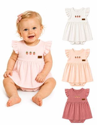 BODY VESTIDO CON VOLADO EN MANGAS Y DETALLE BORDADO. BIG BAY
