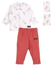 CONJUNTO BEBA SAQUITO ESTAMPADO CONEJOS + PANTALON LISO. BIG BAY