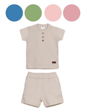 B309 Conjunto Remera + short bambula. Big bay