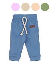 B312 Pantalon bambula beba. Colores: Beige - Oliva - Rosa - Peach - Azulino - Lila. Big bay