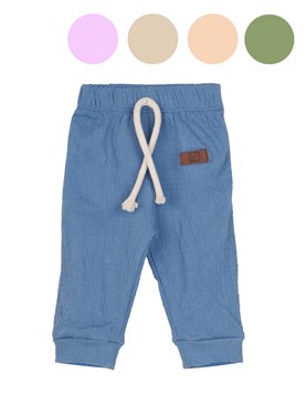 B312 Pantalon bambula beba. Colores: Beige - Oliva - Rosa - Peach - Azulino - Lila. Big bay