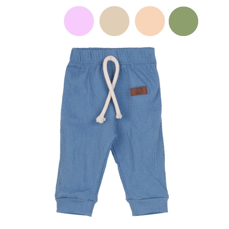 B312 Pantalon bambula beba. Colores: Beige - Oliva - Rosa - Peach - Azulino - Lila. Big bay