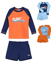 Conjunto UV+50 niño: Remera manga larga + short. Big bay