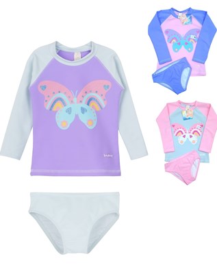 Conjunto UV+50 nena: Remera manga larga + bombacha. Big bay