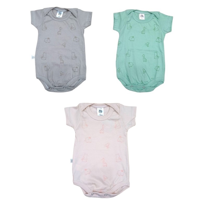 BODY MANGA CORTA CUELLO AMERICANO ESTAMPA SAFARI. BIG BAY