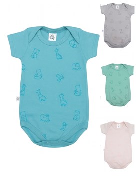 BODY MANGA CORTA CUELLO AMERICANO ESTAMPA SAFARI. BIG BAY