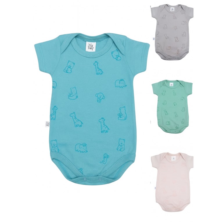 BODY MANGA CORTA CUELLO AMERICANO ESTAMPA SAFARI. BIG BAY