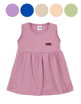 Vestido bambula. Colores: Beige - Oliva - Rosa - Peach - Azulino - Lila. Big bay