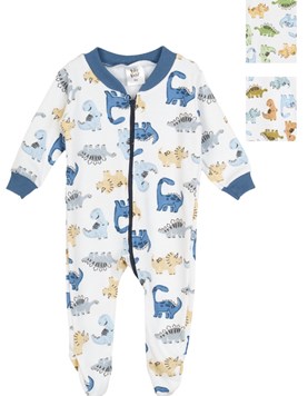 ENTERITO BEBE CON CIERRE ESTAMPADO DINO. BIG BAY