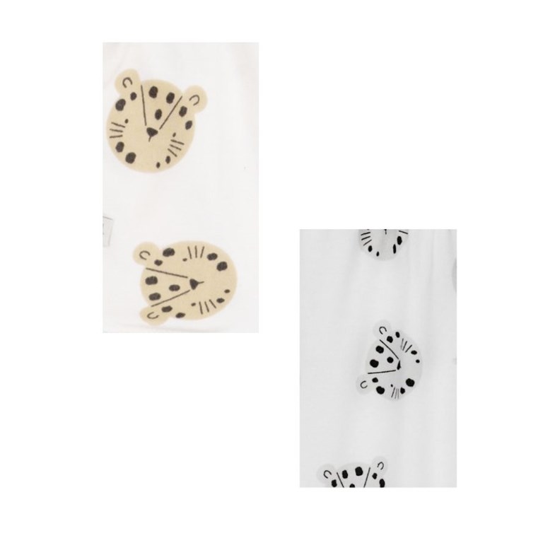 CONJUNTO BEBE BODY MANGA LARGA+ SAQUITO ESTAMPADO TIGRES Y PANTALON LISO CON CORDON. BIG BAY