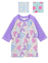 Remera UV+50 manga corta estampada combinada nena. Big bay