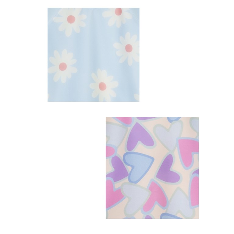 Conjunto UV+50 nena: Remera Manga larga estampada + bombacha. Big bay
