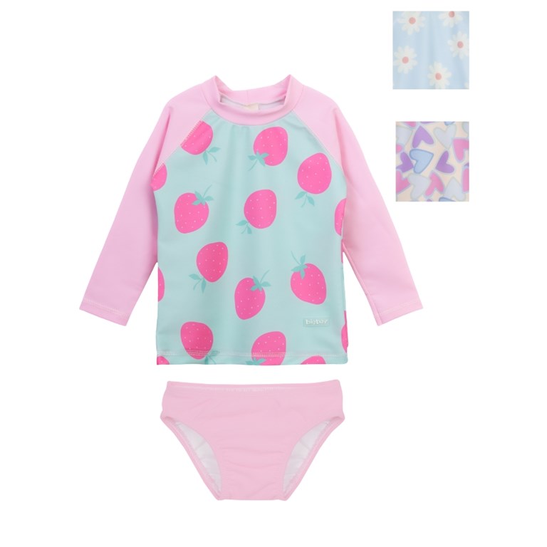 Conjunto UV+50 nena: Remera Manga larga estampada + bombacha. Big bay