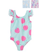 Malla enteriza UV+50 + colita pelo estampada nena. Big bay
