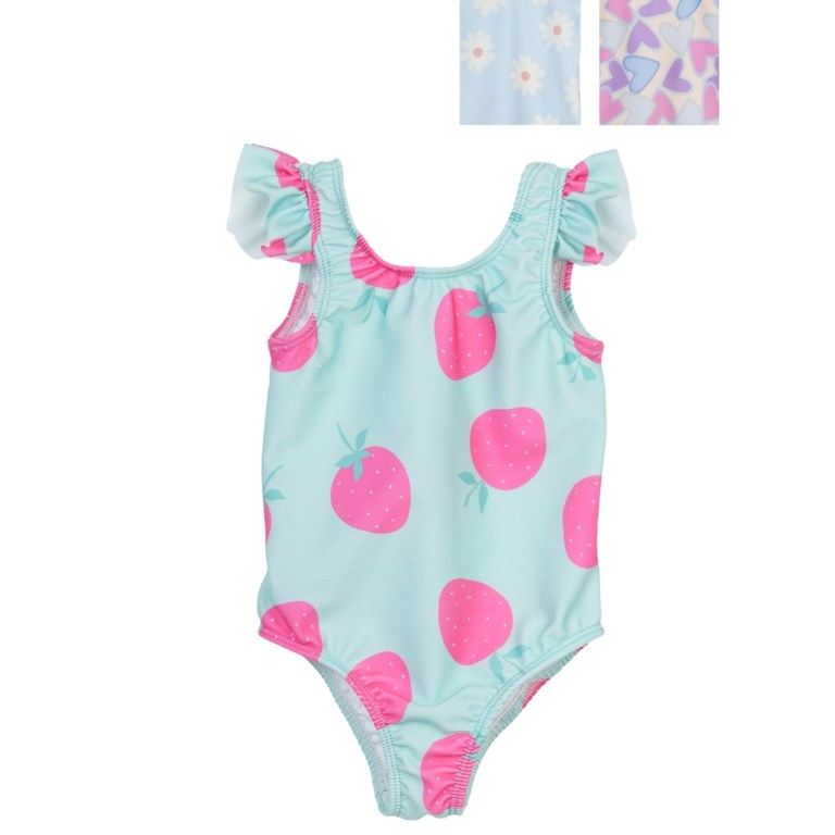 Malla enteriza UV+50 + colita pelo estampada nena. Big bay