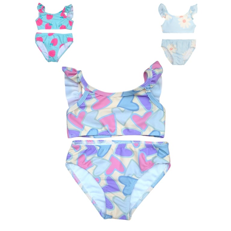 Bikini UV+50 estampada niña. Big bay