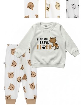 PIJAMA MANGA LARGA BEBE ESTAMPADO TIGRES. BIG BAY