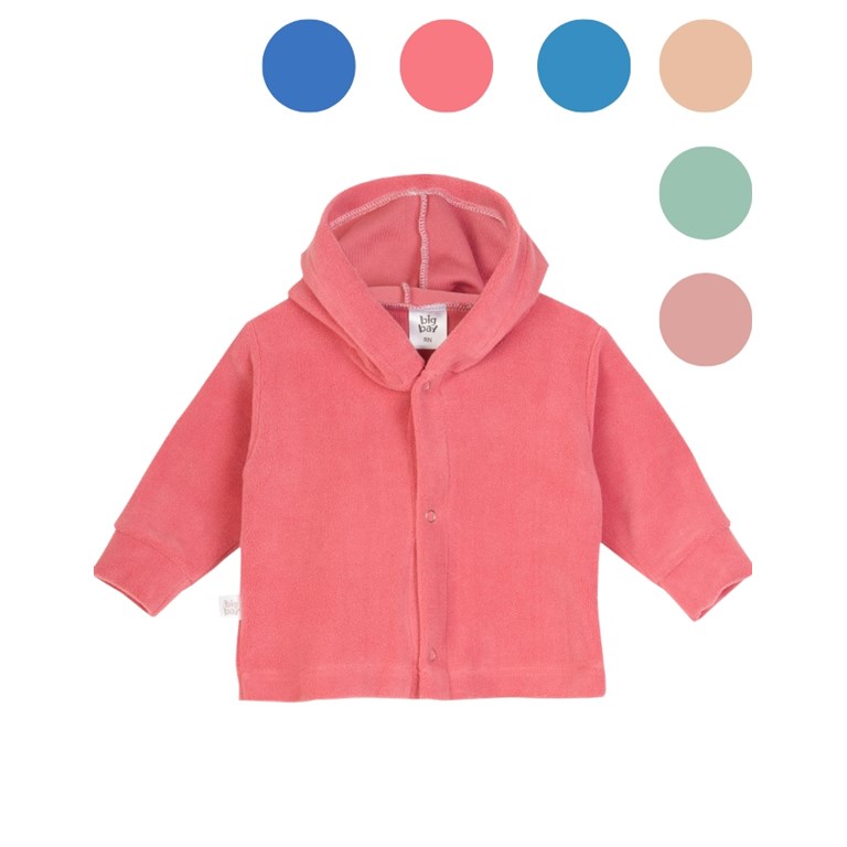 SAQUITO CON CAPUCHA DE MICROPOLAR PIMA LISO. BIG BAY