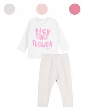 REMERA + CALZA PARA BEBA EN DARLON JACQUARD LISO. BIG BAY