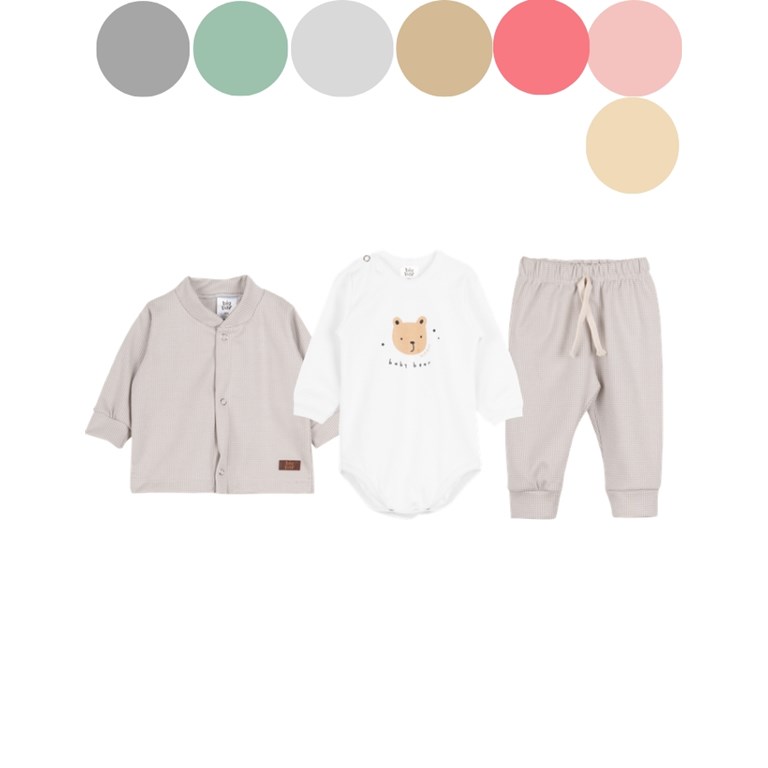 SET 3 PIEZAS BODY + SAQUITO Y MEDIO OSITO DARLON CUADRILLE. BIG BAY