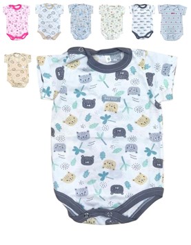 BODY MANAGA CORTA ALGODON ESTAMPADO. BIG BAY