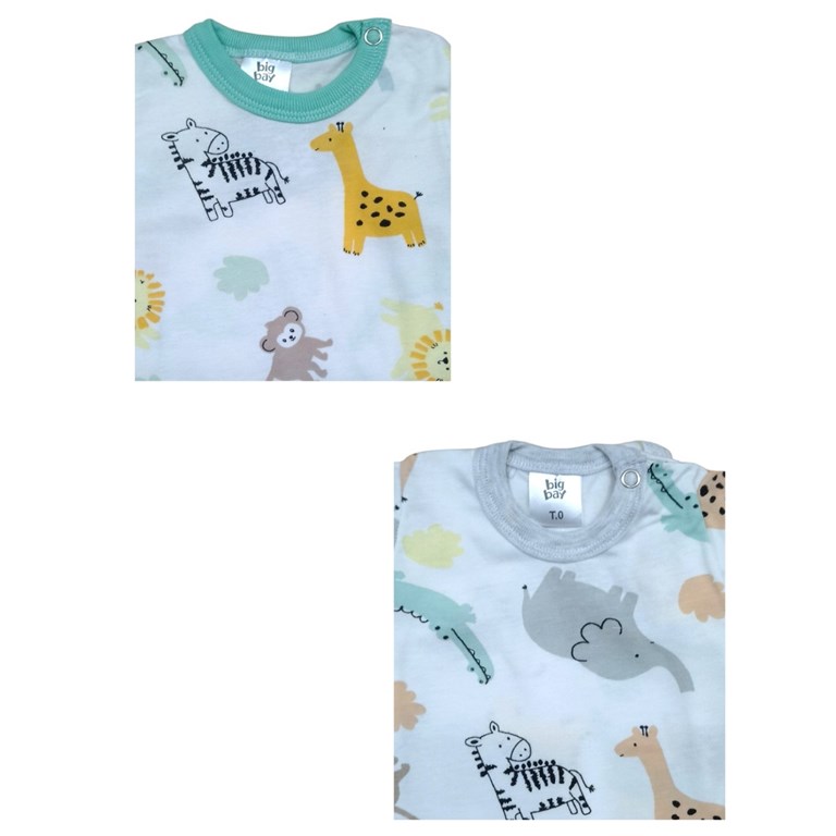 BODY MANGA CORTA JERSEY ESTAMPADO. BIG BAY
