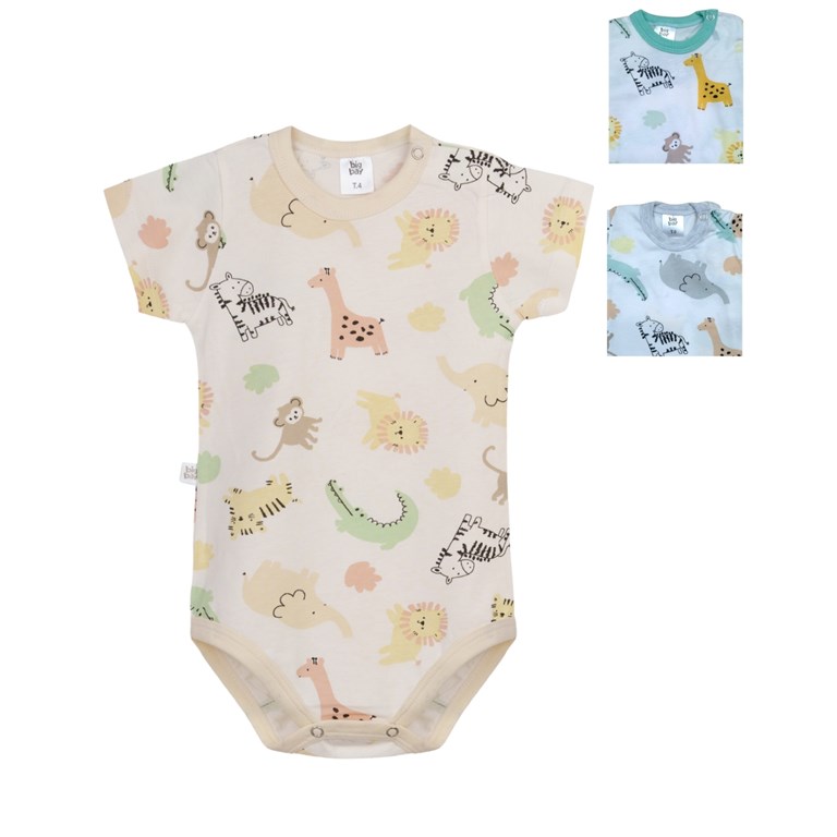 BODY MANGA CORTA JERSEY ESTAMPADO. BIG BAY
