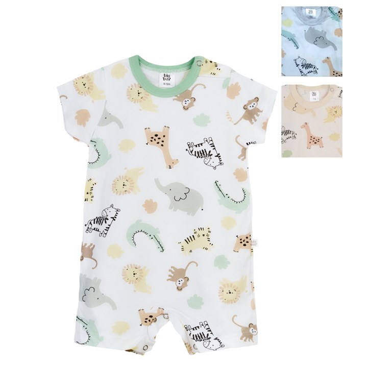 BODY MANGA CORTA + SHORT JERSEY ESTAMPADO. BIG BAY