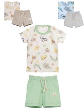 CONJUNTO REMERA MANGA CORTA + SHORT JERSEY ESTAMPADO. BIG BAY