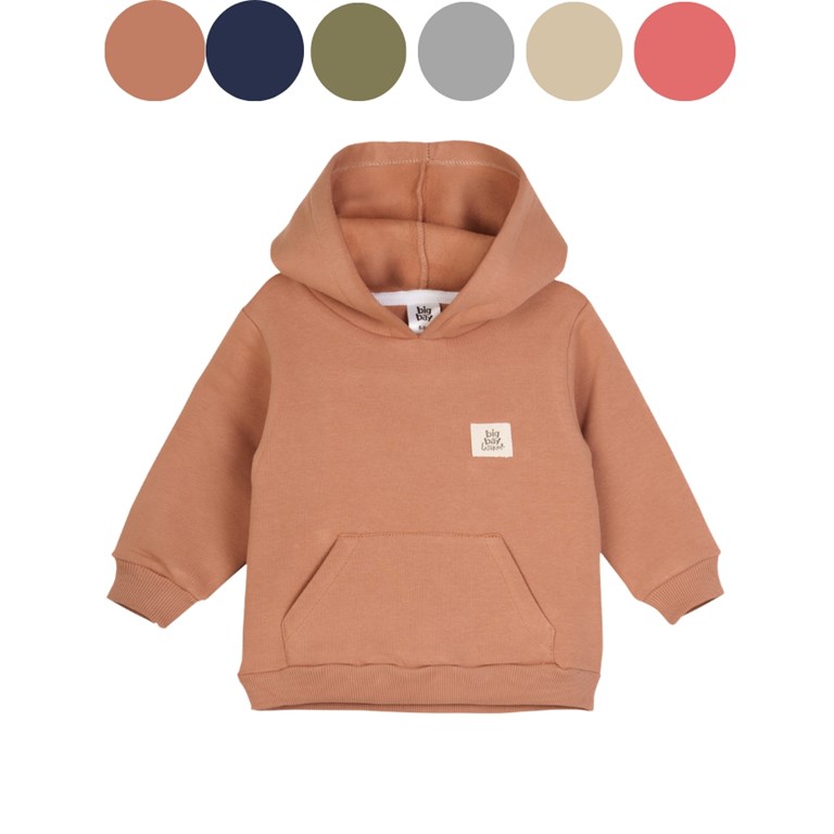 BUZO CANGURO FRIZA  BEBE CON CAPUCHA. BIG BAY