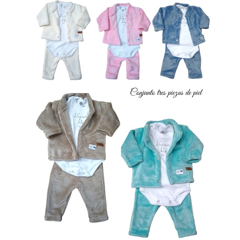 PROMO! SET 3 PIEZAS EN CORAL FLEECE. BIG BAY