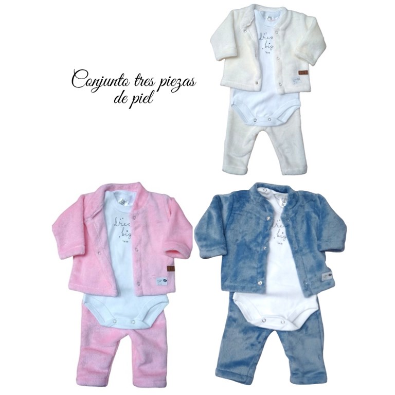 PROMO! SET 3 PIEZAS EN CORAL FLEECE. BIG BAY