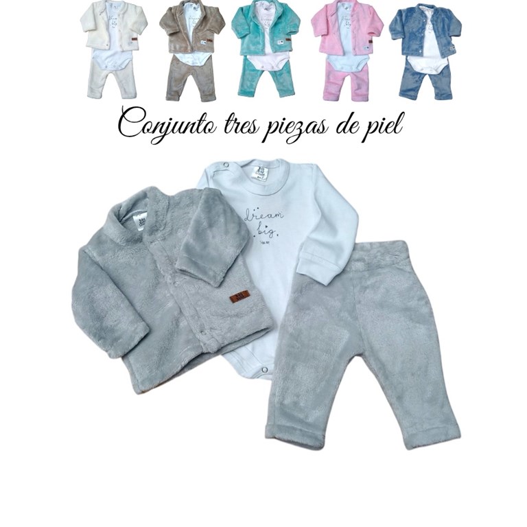 PROMO! SET 3 PIEZAS EN CORAL FLEECE. BIG BAY