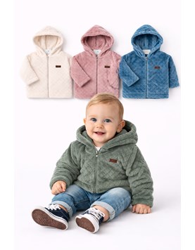 CAMPERA CORAL FLEECE EMBOSSED EN PERCHA. BIG BAY