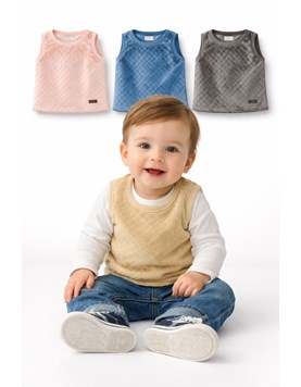 CHALECO AMERICANO CORAL FLEECE EMBOSSED EN PERCHA. BIG BAY