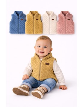 CHALECO CORAL FLEECE EMBOSSED EN PERCHA. BIG BAY