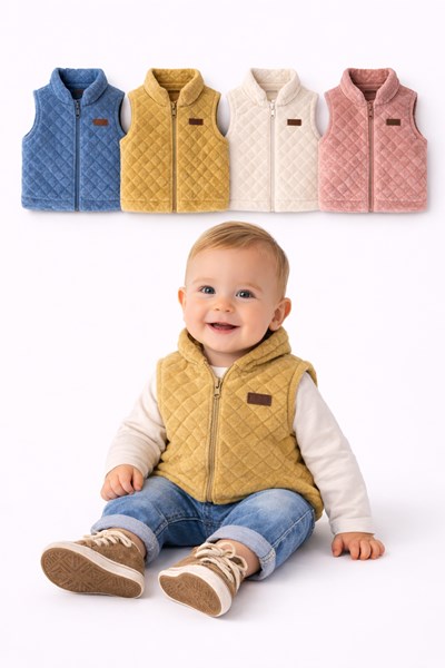 CHALECO CORAL FLEECE EMBOSSED EN PERCHA. BIG BAY