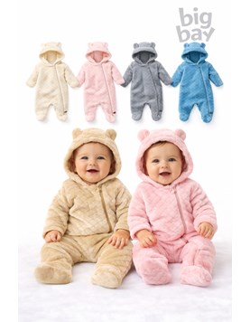 ENTERITO CON CIERRE CORAL FLEECE EMBOSSED EN PERCHA. BIG BAY