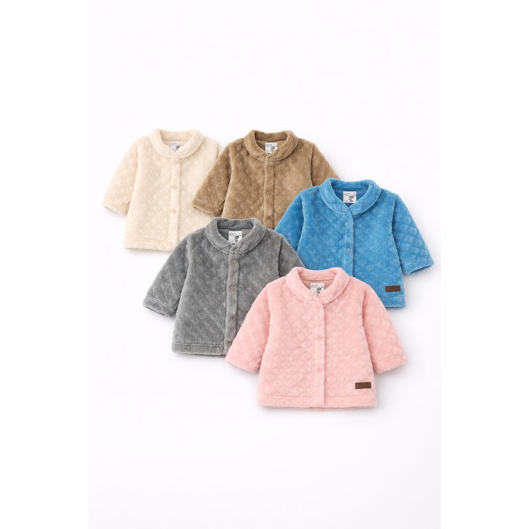 SAQUITO SIN CAPUCHA CORAL FLEECE EMBOSSED. BIG BAY