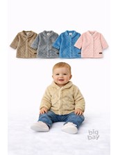 SAQUITO SIN CAPUCHA CORAL FLEECE EMBOSSED. BIG BAY