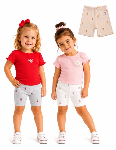 CALZA BIKER DE MORLEY ESTAMPA FLORES PARA BEBA. BIG BAY