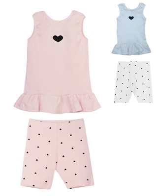 CONJUNTO REMERA MANGA CORTA ESTAMPA CENTRAL + CALZA ESTAMPADA MORLEY. BIG BAY