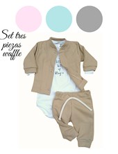 w9077 Set 3 piezas waffle. Big bay