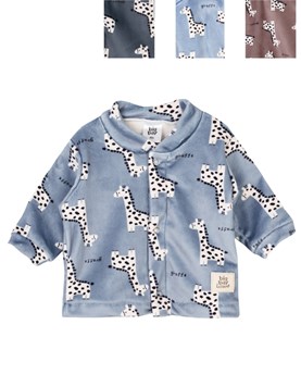 SAQUITO SIN CAPUCHA DE PLUSH ESTAMPADO JIRAFAS. BIG BAY