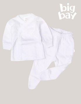 BATITA + OSITO COLOR BLANCO. BIG BAY