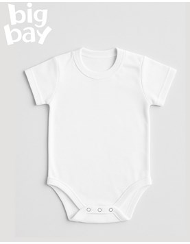 BODY MAMELUCO MANGA CORTA COLOR BLANCO. BIG BAY