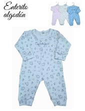 Enterito sin pie en interlock animalitos combinado con bordado central colores unisex nena y varon dreams