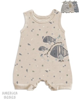 ENTERITO PARA BEBE VARON JERSEY ESTAMPADO VIDA MARINA DREAMS