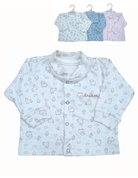 campera cuello mao en interlock animalitos comnbinado con logo bordado en colores unisex nena y varon dreams