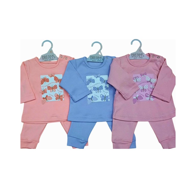 Conjunto de camiseta en interlock liso con estampa central combinado con pantalon al tono colores de nena dreams
